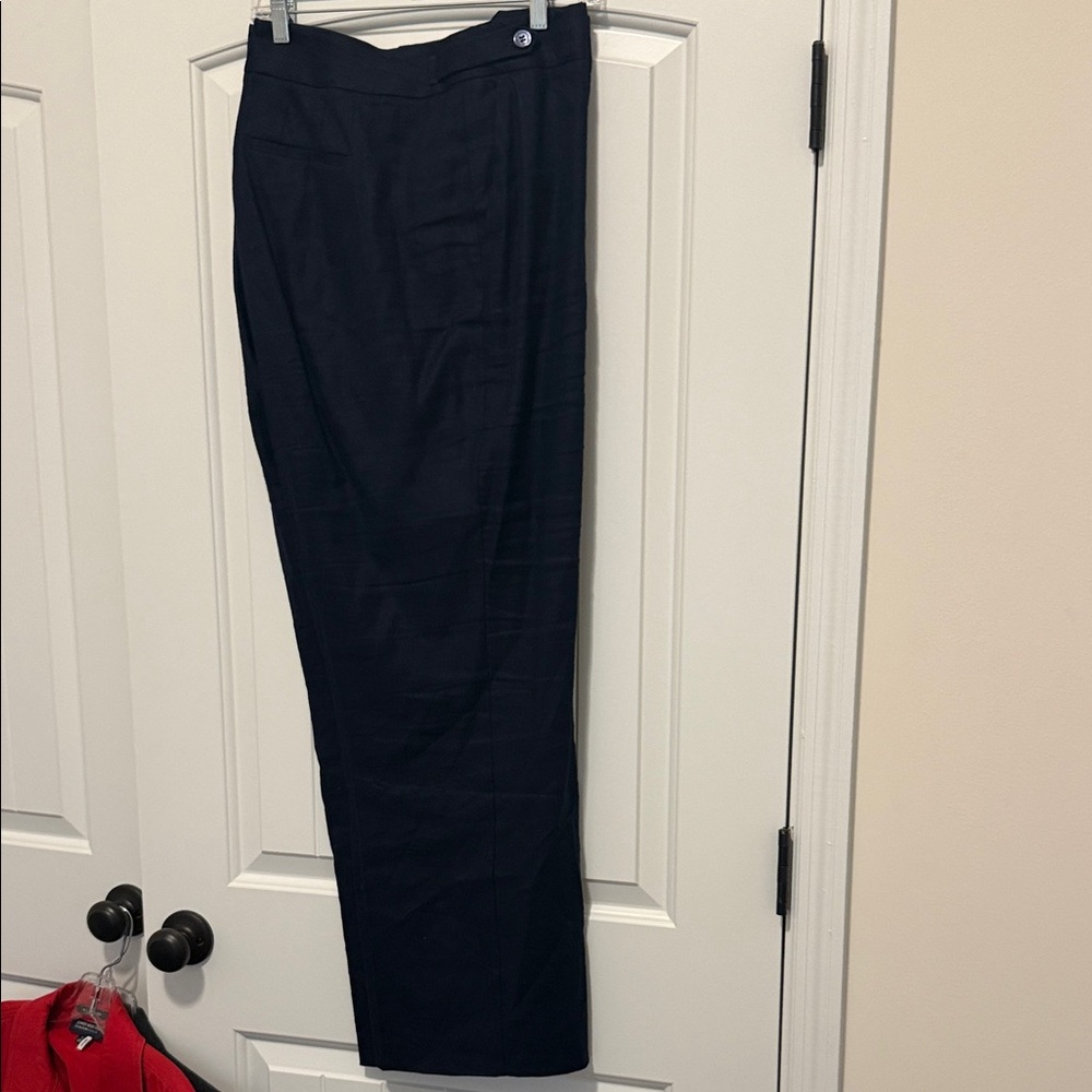 Talbots Women's Dark Blue Linen Trousers